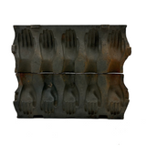 Antique Cast Iron Two Part Row of Hands Mold