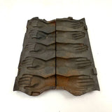 Antique Cast Iron Two Part Row of Hands Mold