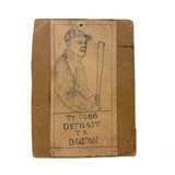 Ty Cobb, Detroit to Boston, Very Charming c. 1915 Handmade Baseball Card