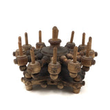Cool Looking and Super Useful Modular, Rotating Antique Turned Wood Spool Holder