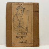 Ty Cobb, Detroit to Boston, Very Charming c. 1915 Handmade Baseball Card