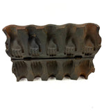 Antique Cast Iron Two Part Row of Hands Mold