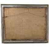 Vintage Folk Art Still Life Painting with Meat-like Melon Slices Signed J. Colville