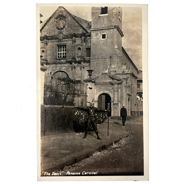 "The Devil", Panama Carnival, c.1910, Real Photo Postcard
