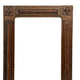Great Antique Tramp Art Frame with All Seeing Eye (?) and Original Glass