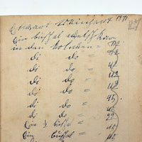Birds, Pitcher of Flowers, Man in Yellow Pants, Wonderful 1850s Fraktur Watercolor with Full (Detached) Ledger