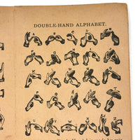 C. 1920 J.M.T Davis, Deaf Mute, Single and Double Hand Sign Language Alphabets Card