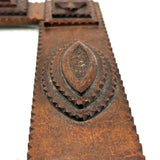 Great Antique Tramp Art Frame with All Seeing Eye (?) and Original Glass