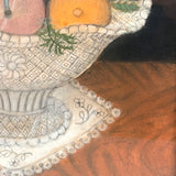 Wonderful Wedding Present Pastel Bowl of Fruit by Great Aunt Mollie, c. 1919, At Age 81