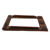 Great Antique Tramp Art Frame with All Seeing Eye (?) and Original Glass
