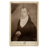 19th C. Cabinet Card of Folk Portrait (Presumed by Ammi Phillips) of Ebenezer William Walbridge