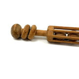 Lovely Pine Whimsy Rattle with Two Balls in Rounded Cage