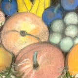 Wonderful Wedding Present Pastel Bowl of Fruit by Great Aunt Mollie, c. 1919, At Age 81