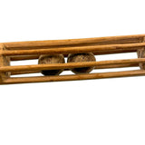 Lovely Pine Whimsy Rattle with Two Balls in Rounded Cage