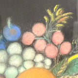 Wonderful Wedding Present Pastel Bowl of Fruit by Great Aunt Mollie, c. 1919, At Age 81