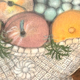 Wonderful Wedding Present Pastel Bowl of Fruit by Great Aunt Mollie, c. 1919, At Age 81
