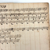 Miss Fanny Williams's (Stonington, CT) 1834 School Register With Beautiful Tally Marks and Poetic Insertions