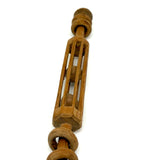 Lovely Pine Whimsy Rattle with Two Balls in Rounded Cage