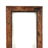 Great Antique Tramp Art Frame with All Seeing Eye (?) and Original Glass