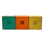 Tumble Down Dick, Three Mysterious Paper Litho Covered Blocks, As Found