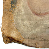 SOLD Beautiful Baby! C. 1850s Folk Art Oil Painting on Un-stretched S.N Dodges, NY Canvas