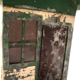 SOLD Scratch Made Galvanized Tin House with Glass Windows, Opening Door and Green Roof
