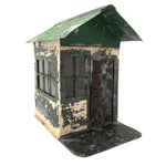 SOLD Scratch Made Galvanized Tin House with Glass Windows, Opening Door and Green Roof