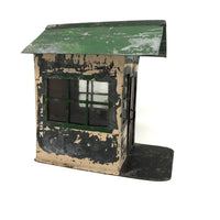 SOLD Scratch Made Galvanized Tin House with Glass Windows, Opening Door and Green Roof