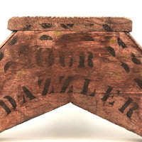 Our Dazzler! Antique Homemade Painted Platform, For a Prize Rooster, I Presume!
