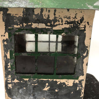 SOLD Scratch Made Galvanized Tin House with Glass Windows, Opening Door and Green Roof