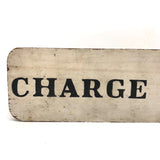 Stencil Painted Black on White Old Double-sided Charge of Quarters Sign
