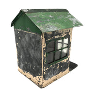 SOLD Scratch Made Galvanized Tin House with Glass Windows, Opening Door and Green Roof