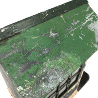 SOLD Scratch Made Galvanized Tin House with Glass Windows, Opening Door and Green Roof