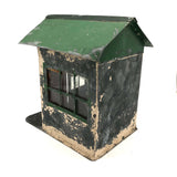 SOLD Scratch Made Galvanized Tin House with Glass Windows, Opening Door and Green Roof