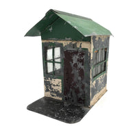 SOLD Scratch Made Galvanized Tin House with Glass Windows, Opening Door and Green Roof