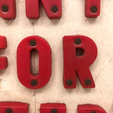 SOLD "Free Penny's For Meter's" Poorly Punctuated Vintage Make Do Sign!