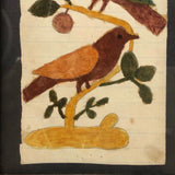 SOLD 19th C. Pennsylvania Schoolgirl Fraktur Type Watercolor in Period Frame