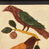 SOLD 19th C. Pennsylvania Schoolgirl Fraktur Type Watercolor in Period Frame