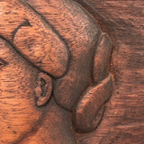 Relief Carved Folk Art Nude in Profile Signed Hemwind