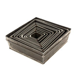 Formally Satisfying Boxed Set of Graduated Diamond Shaped Tin Biscuit Cutters