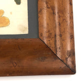 SOLD 19th C. Pennsylvania Schoolgirl Fraktur Type Watercolor in Period Frame