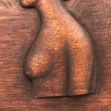 Relief Carved Folk Art Nude in Profile Signed Hemwind