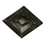 Formally Satisfying Boxed Set of Graduated Diamond Shaped Tin Biscuit Cutters