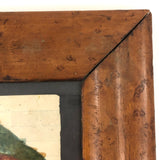 SOLD 19th C. Pennsylvania Schoolgirl Fraktur Type Watercolor in Period Frame