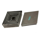 Formally Satisfying Boxed Set of Graduated Diamond Shaped Tin Biscuit Cutters
