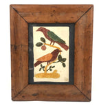 SOLD 19th C. Pennsylvania Schoolgirl Fraktur Type Watercolor in Period Frame