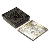 Formally Satisfying Boxed Set of Graduated Diamond Shaped Tin Biscuit Cutters