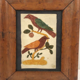 SOLD 19th C. Pennsylvania Schoolgirl Fraktur Type Watercolor in Period Frame