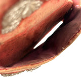 Beautifully Faded Antique Iroquois Beaded Heart Shaped Wall Pocket