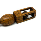 Sweet Old Oak Wood Ball in Cage Carved Whimsy Rattle